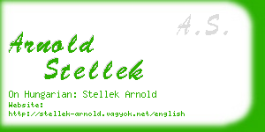 arnold stellek business card